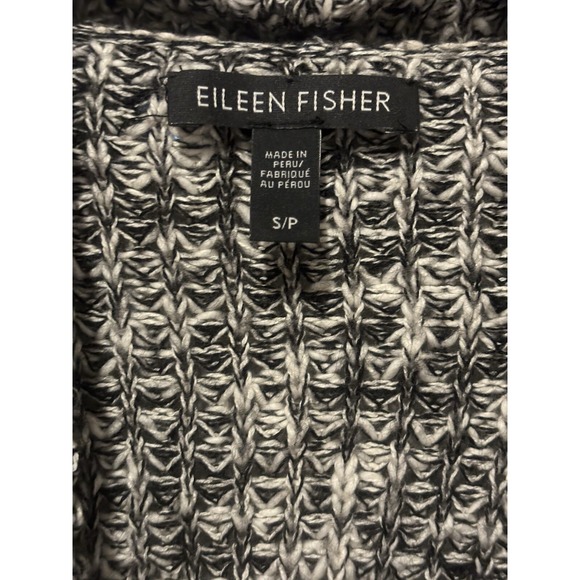 Eileen Fisher Cardigan Organic Alpaca Blend Cotton Open Front Sweater Large - Picture 3 of 8